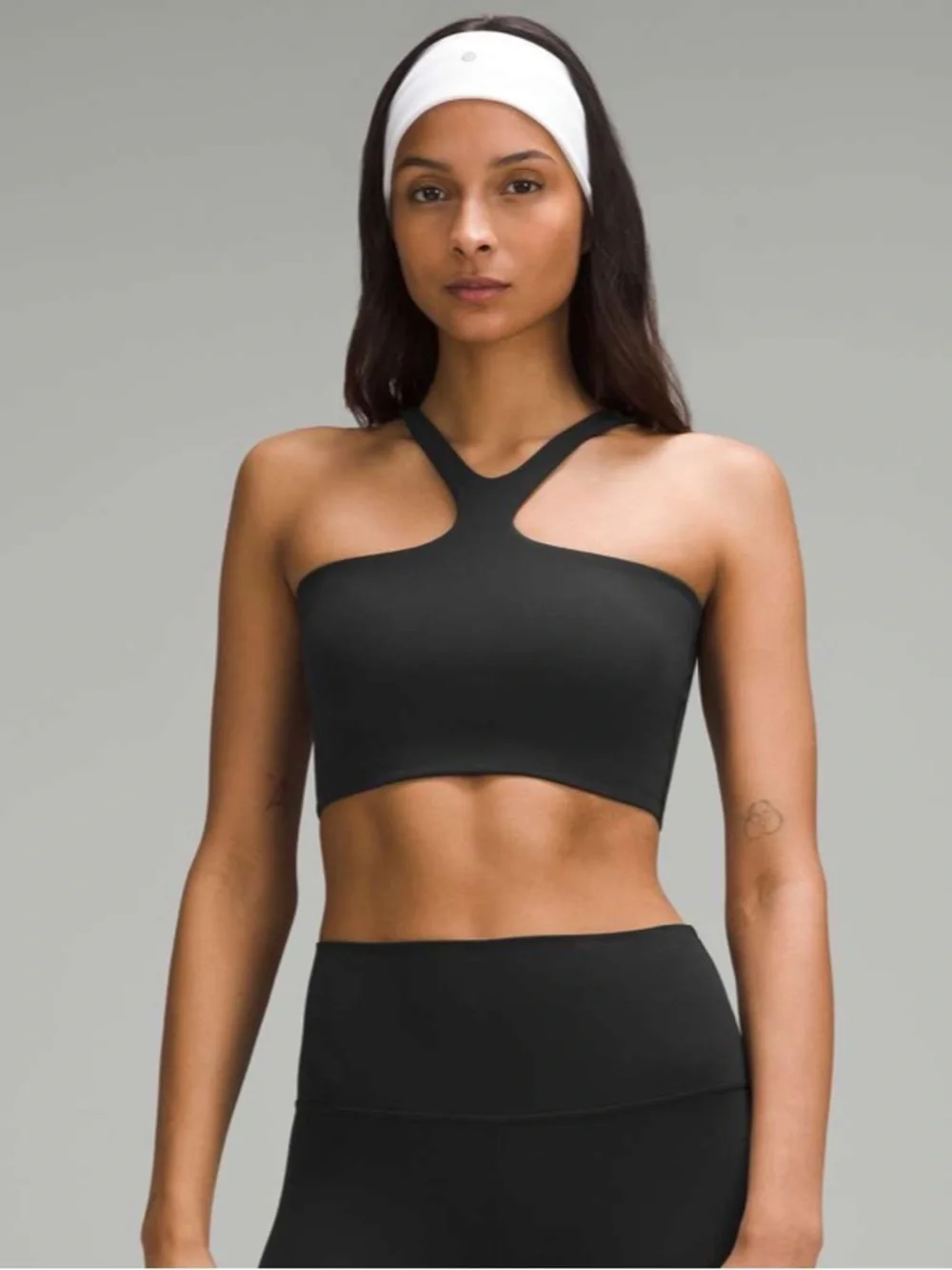Lululemon Bend This V and Racer Sports Bra *Light Support, A-C Cups Black L/XL